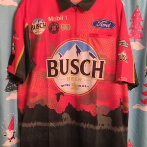 Busch Beer Red and Black Men's Jersey